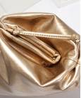 Сумка Bottega Veneta Pouch Gold Metallic Clutch